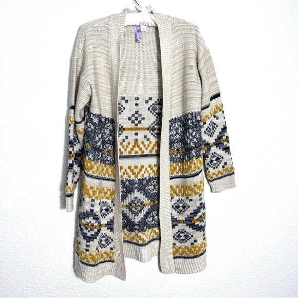 Francesca’s Maggie Border Printed Cardigan Size Small Southwest Aztec‎ Western - Picture 1 of 10